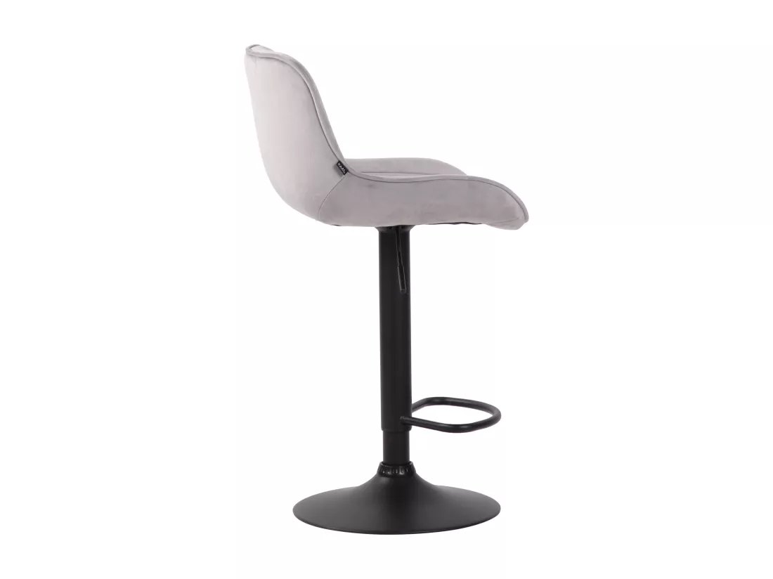 Tabourets de bar - Velours & Métal - Gris - Lentini