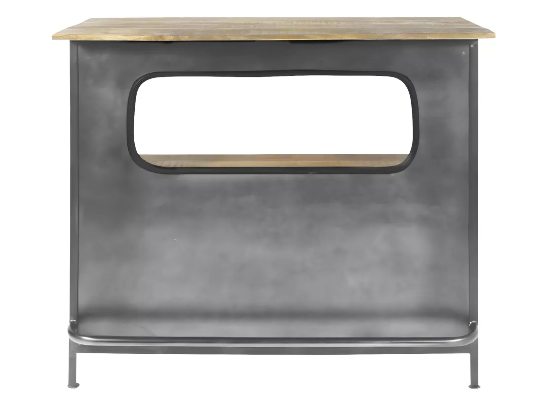 Meuble bar en métal gris Arsène