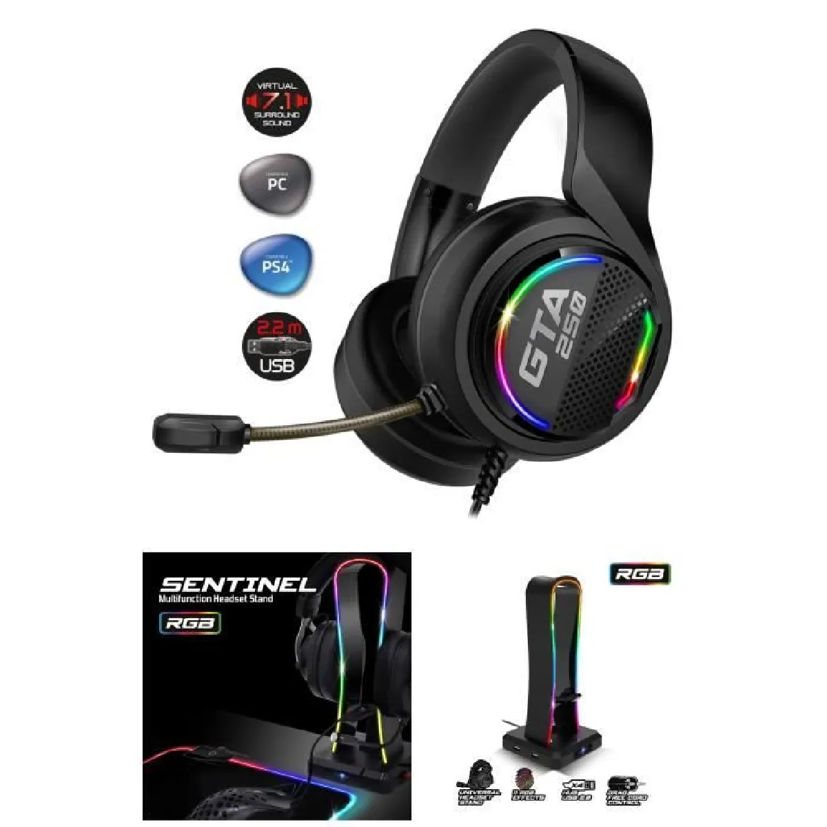 Spirit of Gamer Support Casque Sentinel