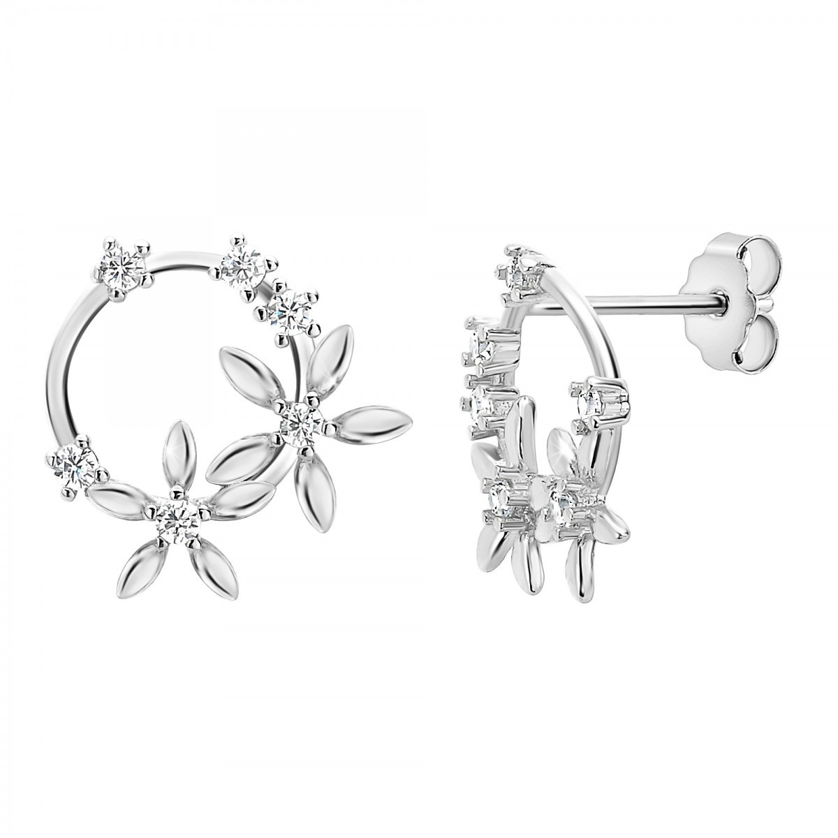 Boucles d'oreilles fleurs SC Crystal