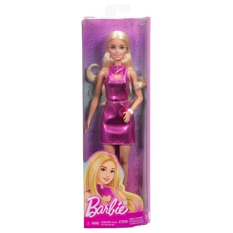 Barbie Fashionista pop in jurk met hart
