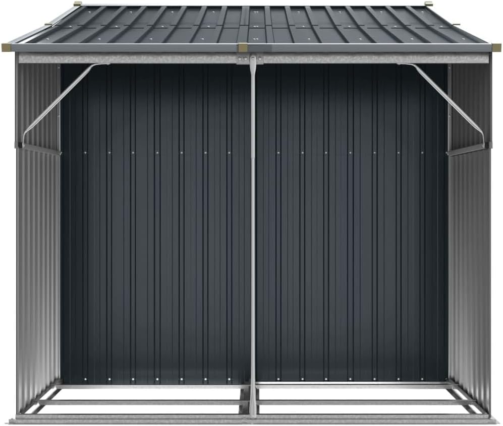 Kangmusi Gerätehaus Anthrazit 277x192,5x179 cm Verzinkter Stahl, Anthrazit 3188292