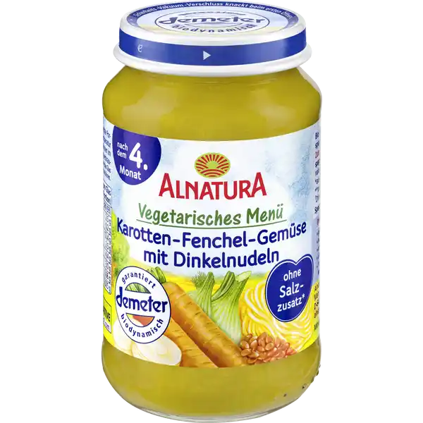 Bio Karotten-Fenchel-Gemüse mit Dinkelnudeln