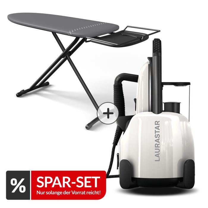Laurastar Bügelstation Lift Pure White & Bügeltisch Plusboard