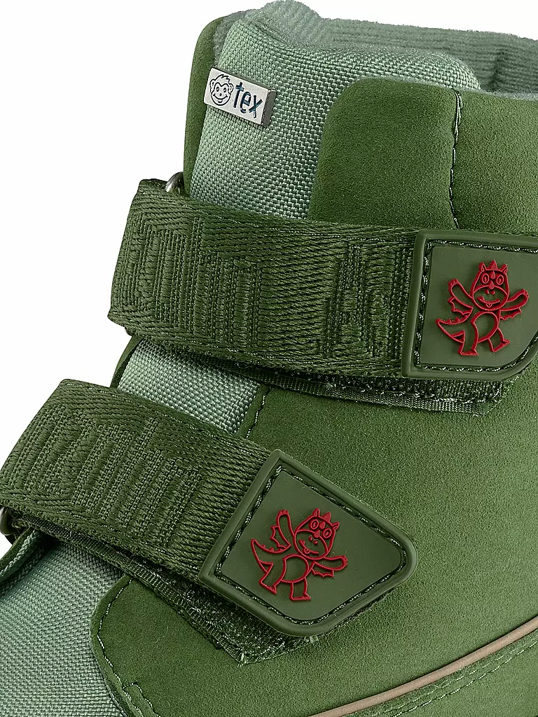 AFFENZAHN Kinder Winterstiefel VEGAN COMFY Drache grün