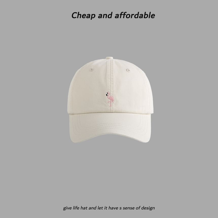 Alpha Kiss - Baseballpet met flamingo-borduursel