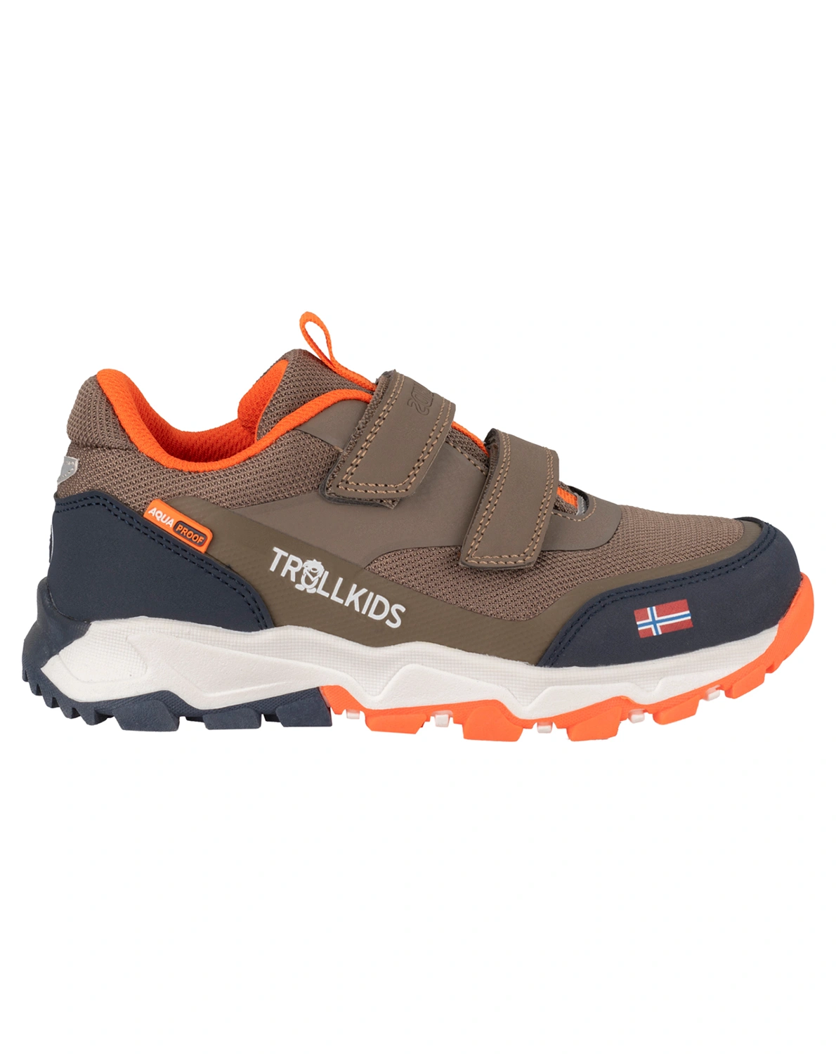 TrekkingschKids PREIKESTOLEN in mocca brown/glow orange/dark navy