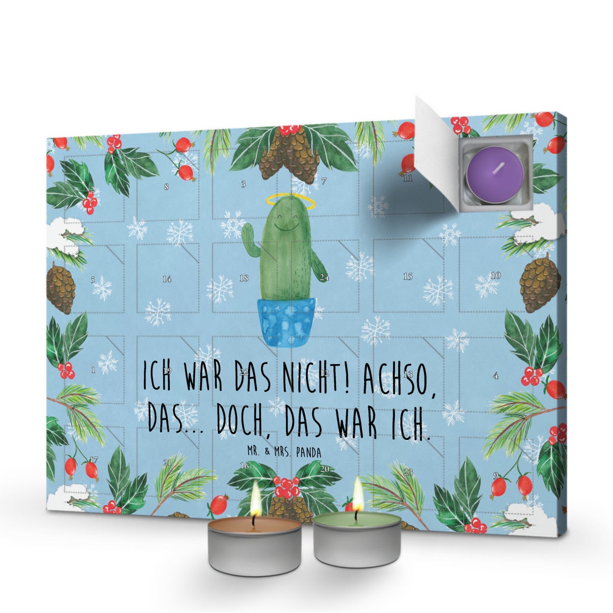 Mr. & Mrs. Panda Geurkaars Adventskalender Cactus Sacred - Pastelblauw