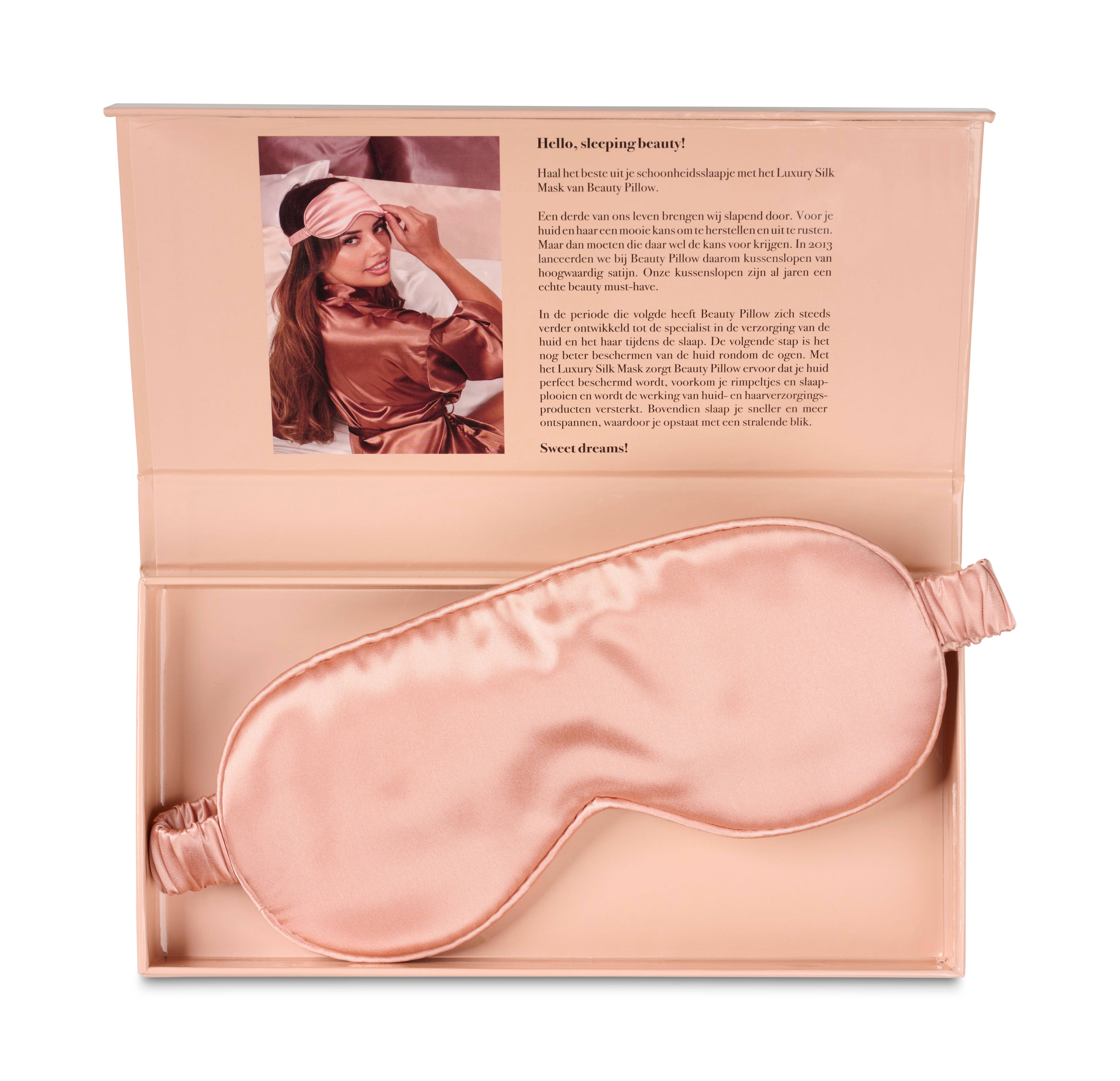 Beauty Pillow luxe zijden slaapmasker - Rose Gold