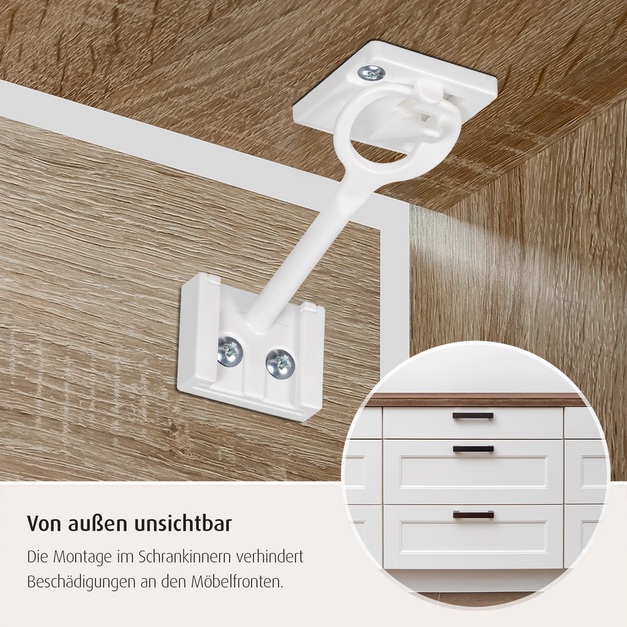 reer Schrank- und Schubladensicherung mit Montagehilfe 8 Stück