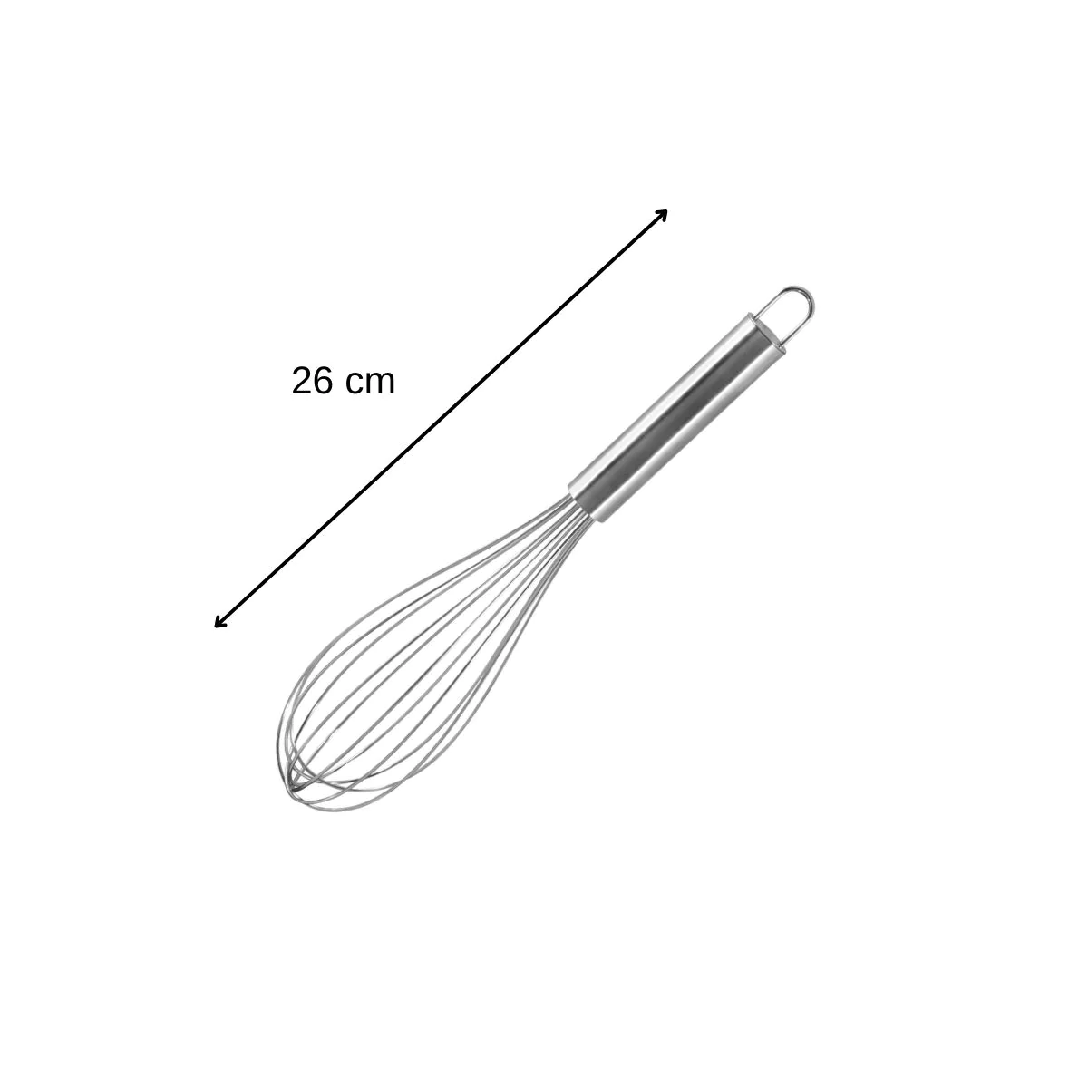 Fouet de cuisine et pâtisserie en inox 26 cm Fackelmann