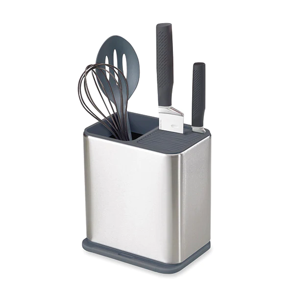 Pot à ustensiles et couteaux en inox Surface Joseph Joseph