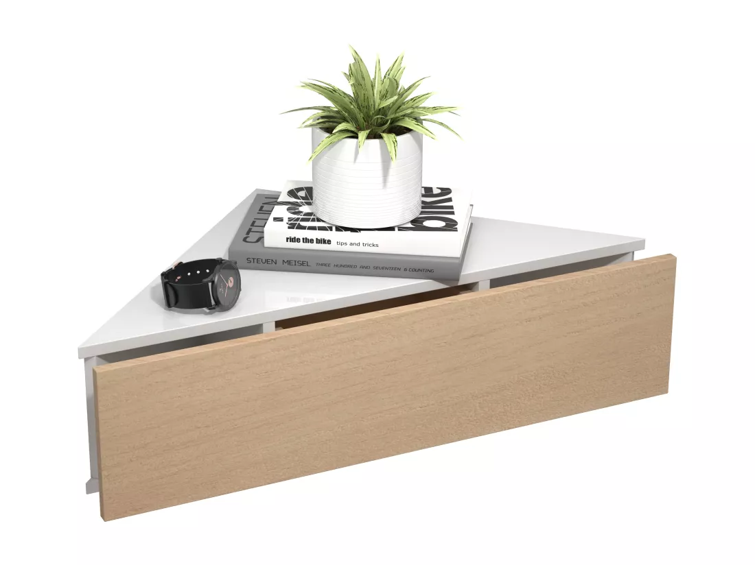 Étagère d'angle murale tiroir table de nuit UsalS
