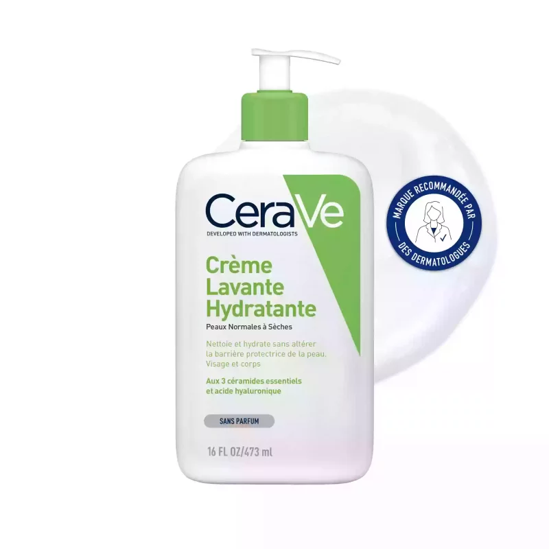 Crème Lavante Hydratante Visage et Corps pour les Peaux Sèches à Très Sèches - 473ml