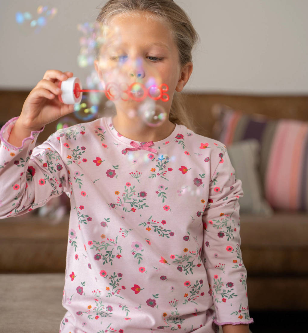 Little Label gebloemde pyjama van katoen roze