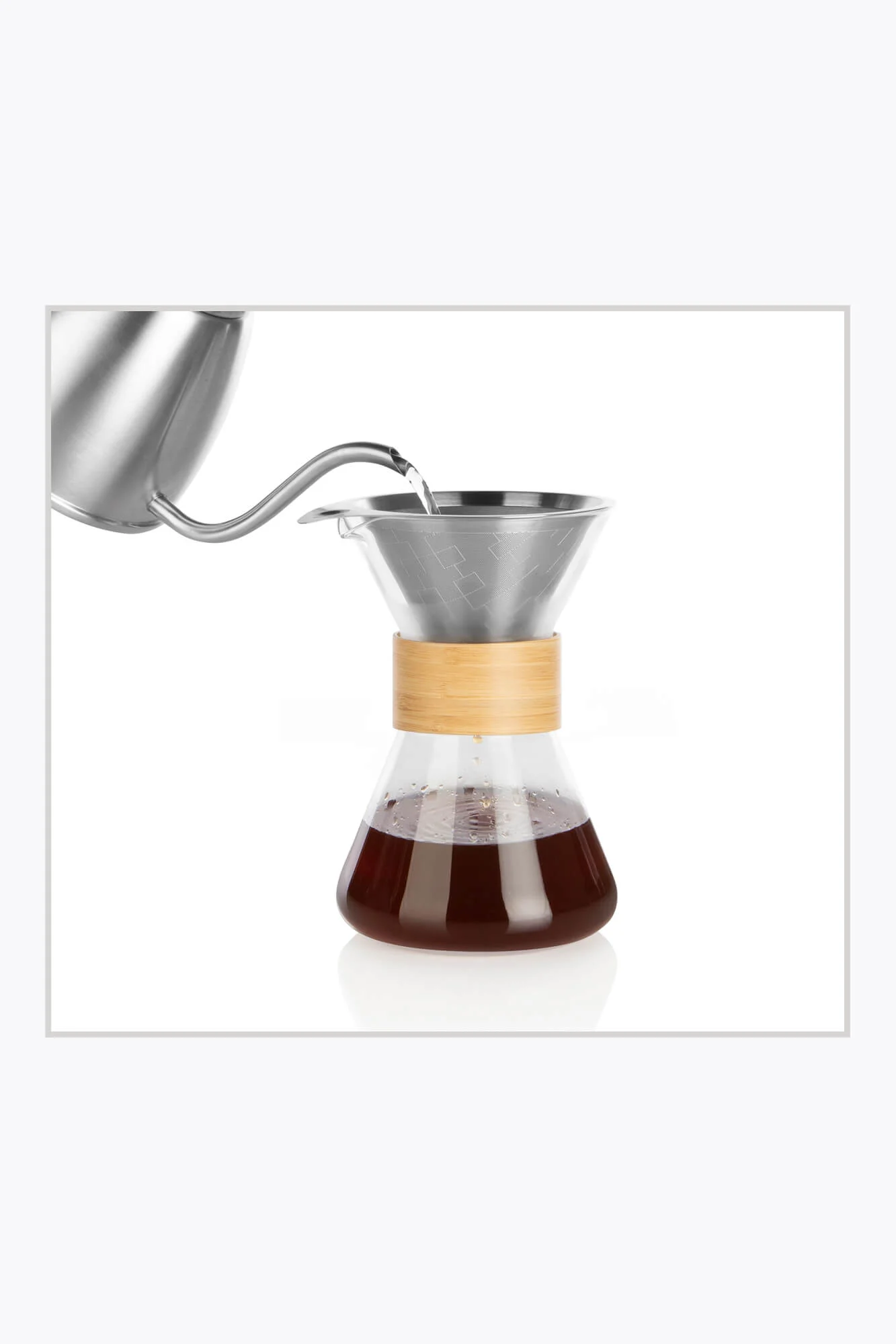BEEM Kaffeebereiterkaraffe Pour Over 700ml transparent inkl. Filter