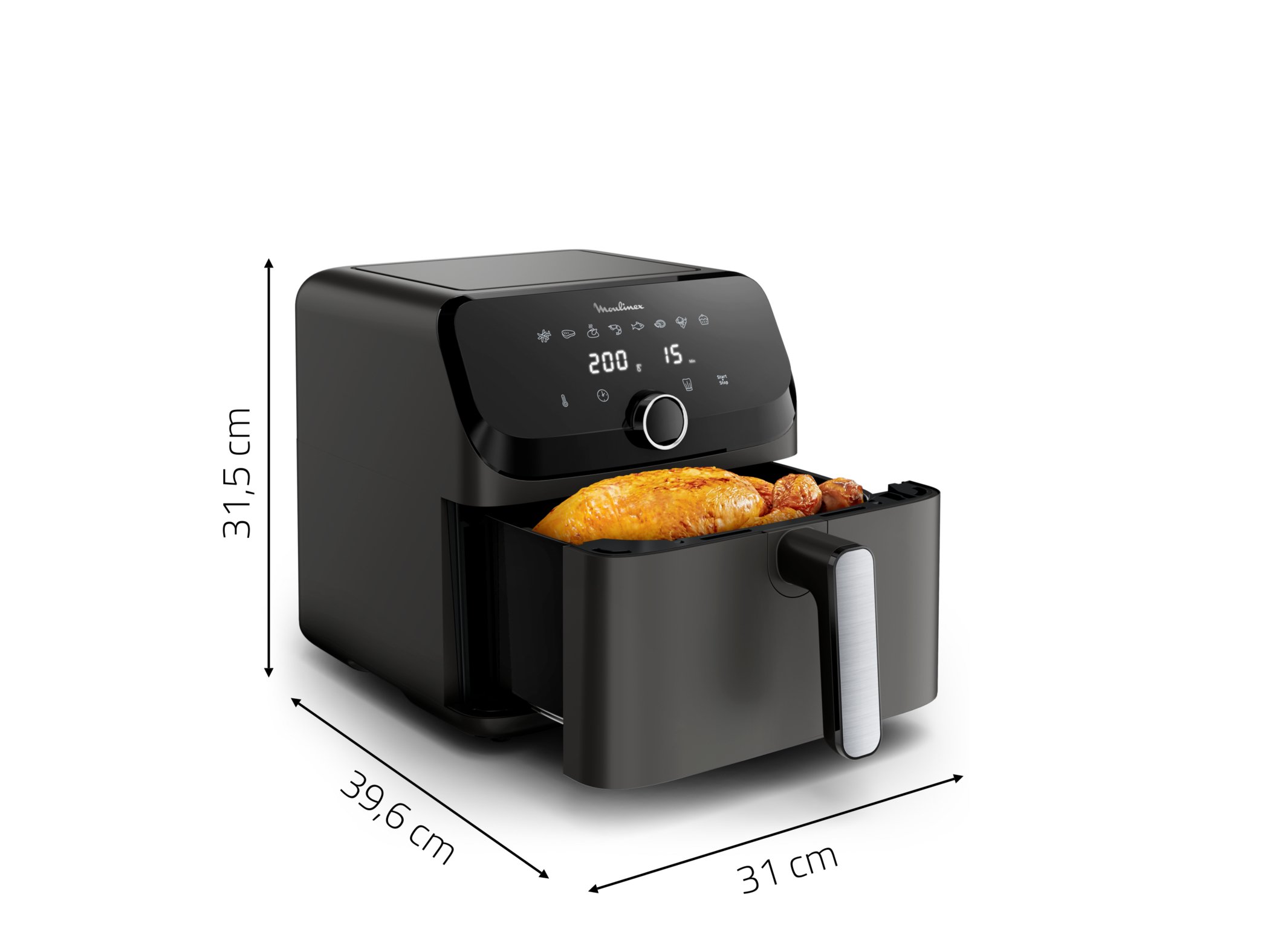 FRITADEIRA SEM ÓLEO AIR FRYER MOULINEX EASY FRY MEGA EZ855HF0 7.5L