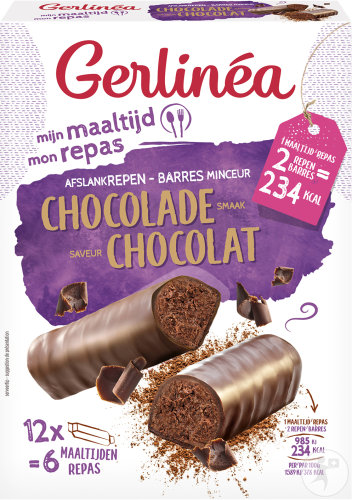 Gerlinéa Mon Repas Barres Au Chocolat 12x31g