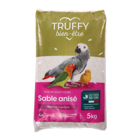 Sable anisé de fond de cage pour oiseaux 5 kg
