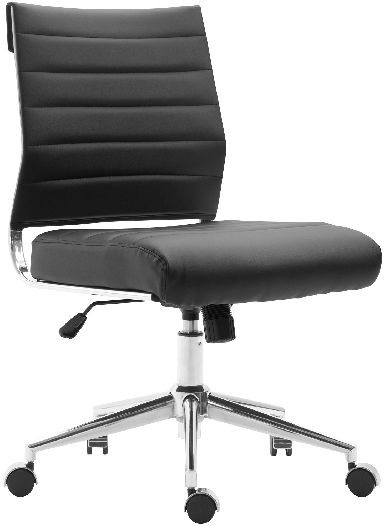 CLP Arbeitshocker Vinton Kunstleder I Höhenverstellbar und ergonomisch I Bürostuhl mit Lehne, Rollen und 360 Grad Drehfunktion
