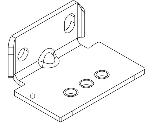 Wandbeugelbevestiging van aluminium, wit