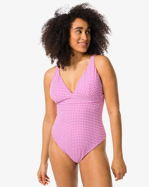 maillot de bain femme fermeture dans le dos corail
