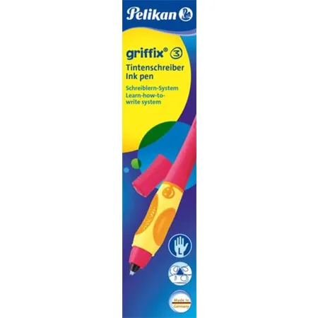 Pelikan griffix® 3Tintenschreiber, cherry rot, links, Faltschachtel