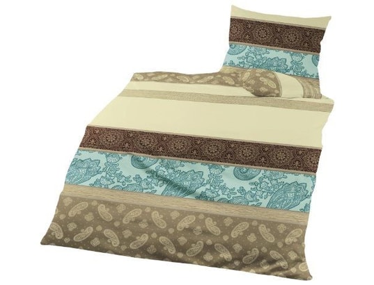 BIERBOX - Drap plat Bierbaum 4972_02 parure de lit 135 x 200 cm + 80 x 80 cm (ca...