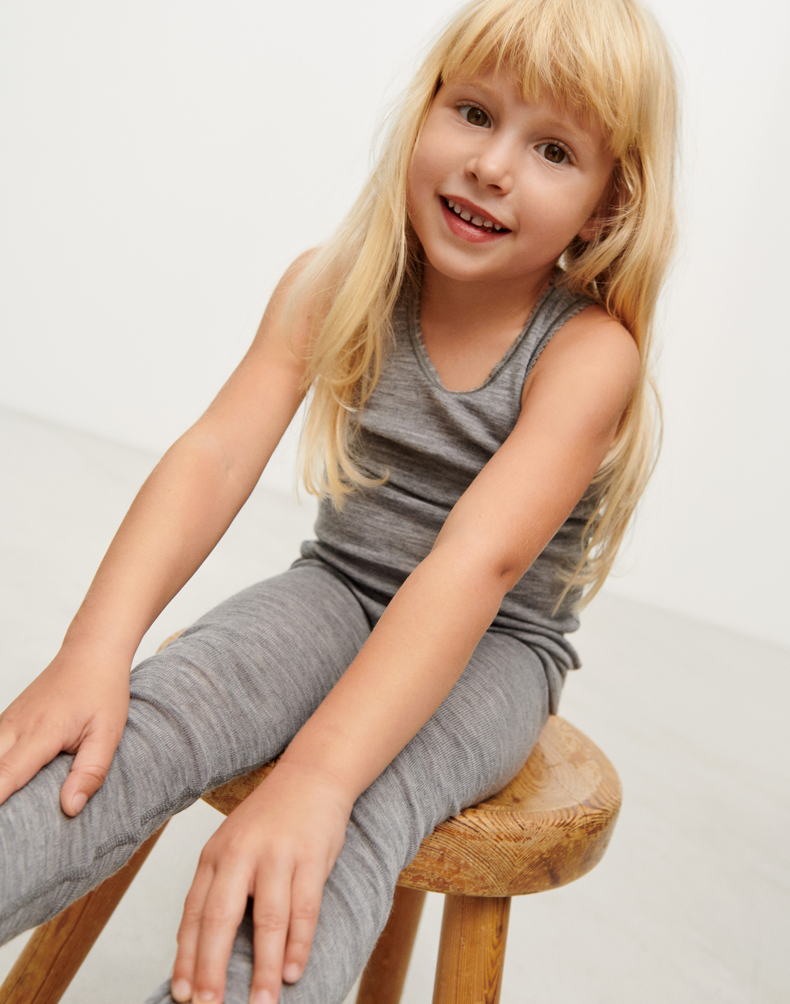 Legging van merinowol voor kinderen in Natuur