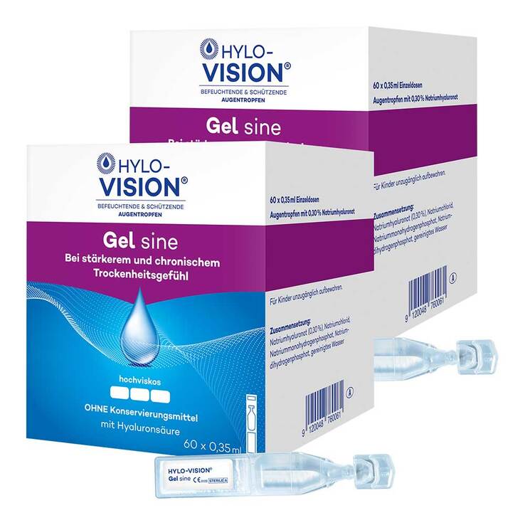 Hylo-Vision Gel sine Einzeldosispipetten , 2x60x0.35 ml