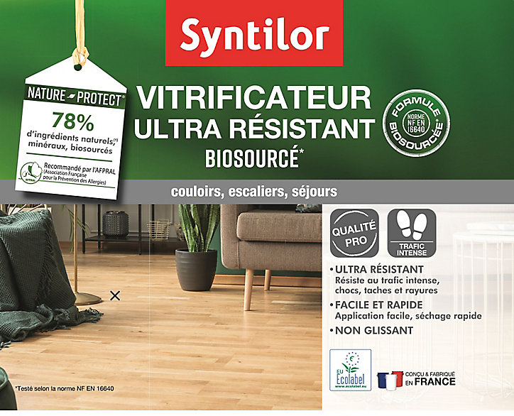 Vitrificateur Syntilor ultra résistant biosourcé Nature Protect chêne satiné 5L