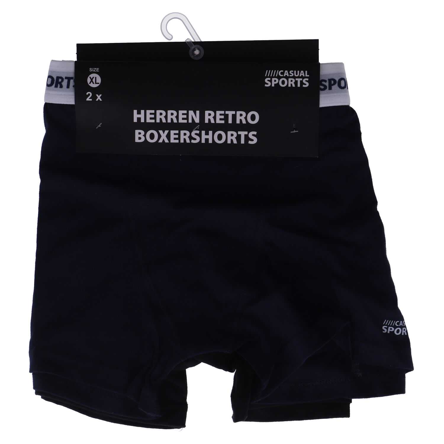 He.-Shorts 2er Retro, navy/schwarz