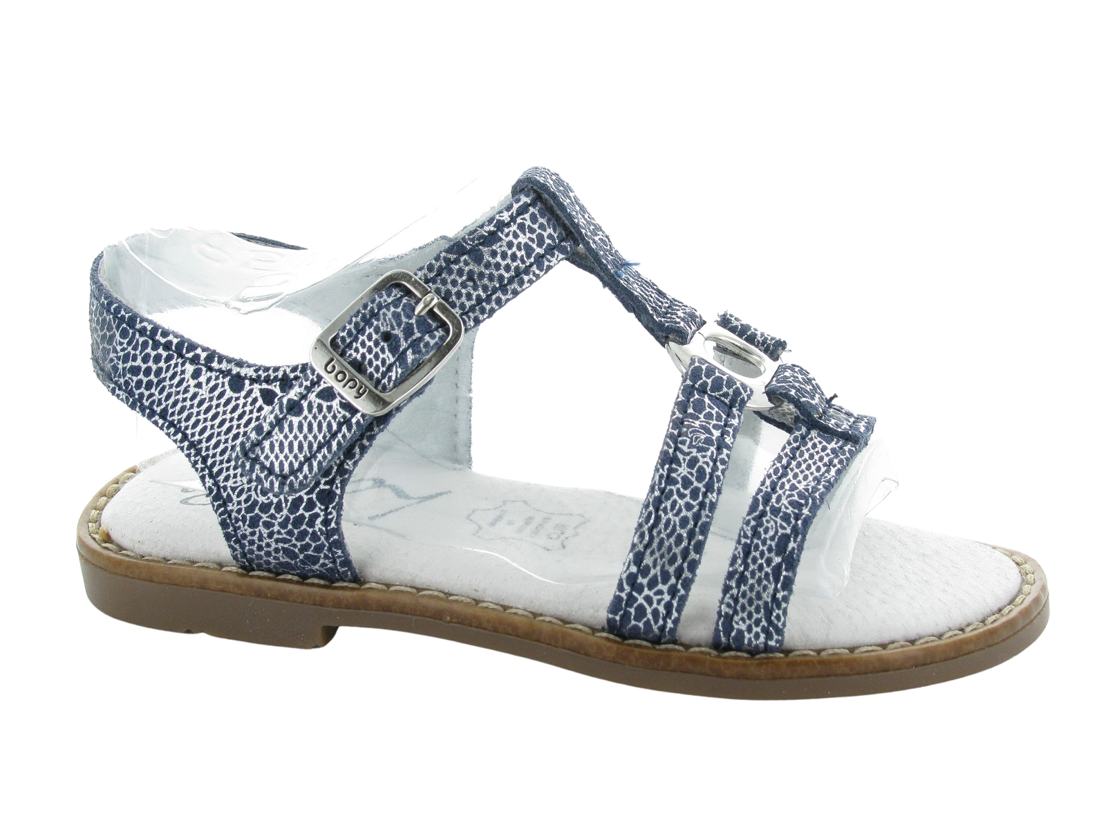 Bopy-EDELYNE Cuir Marine-Argent