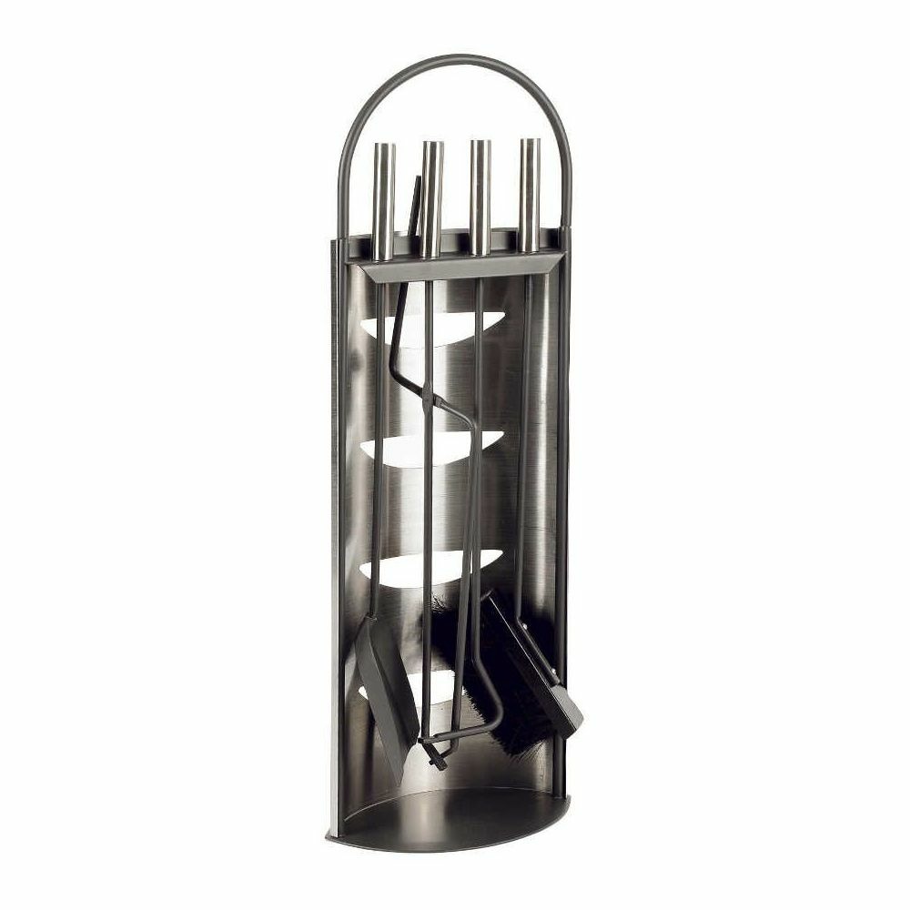 Valet de cheminée en métal 4 accessoires