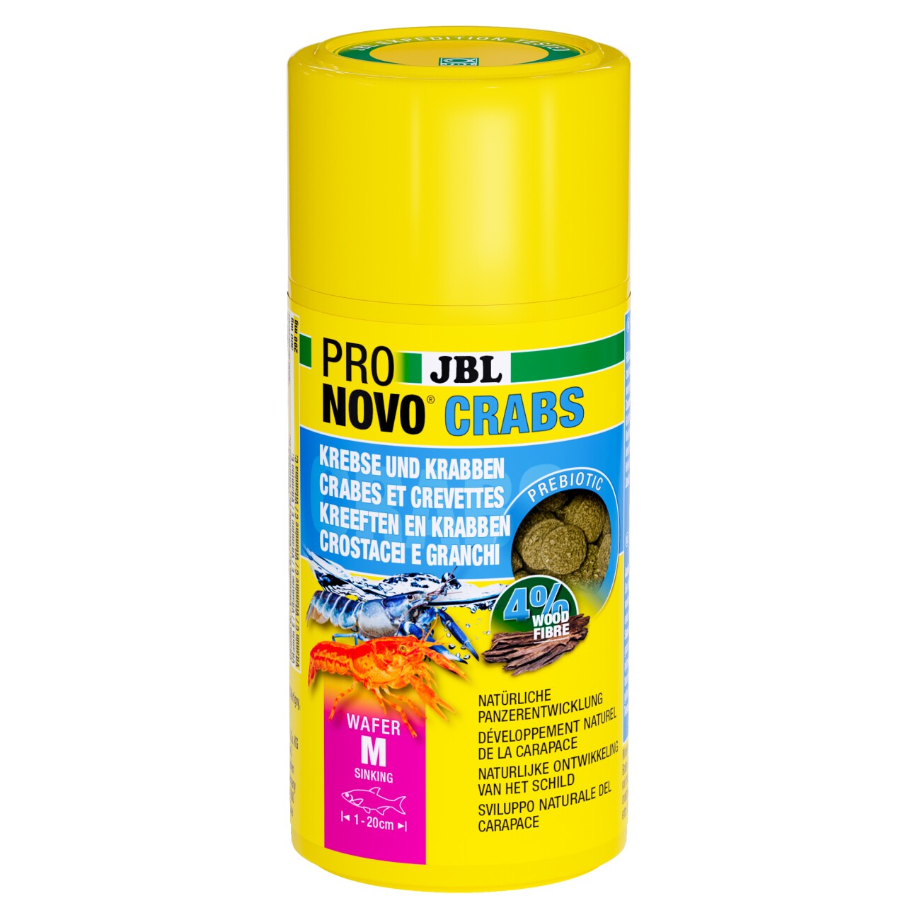 JBL PRONOVO Hauptfutter-Wafer für Krebse, Krabben Scherengarnelen M 100 ml
