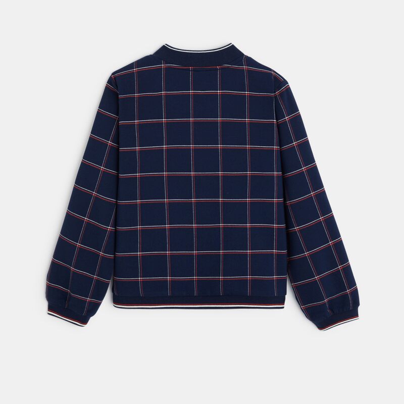 Blouson à carreaux écusson 