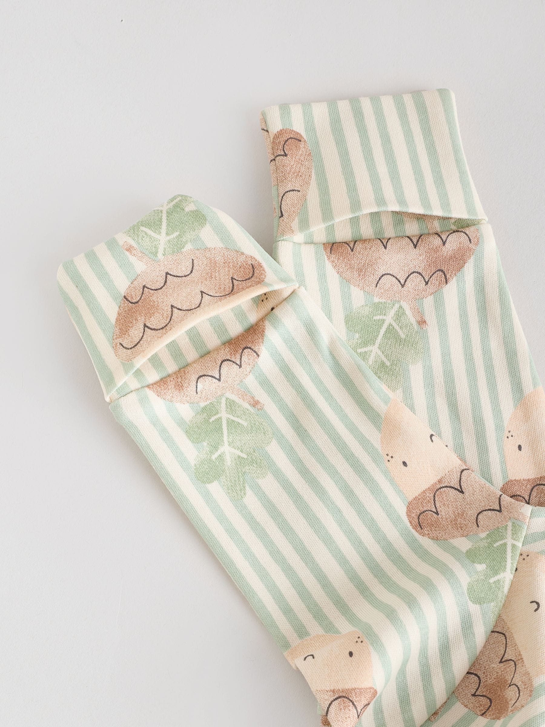 Crème - Verpakking van 3 voetloze babypyjama's met tweewegrits met herfstpompoenen (0mnd -3jr)