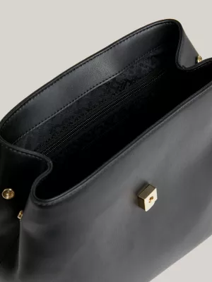 Mochila com placa de monograma TH