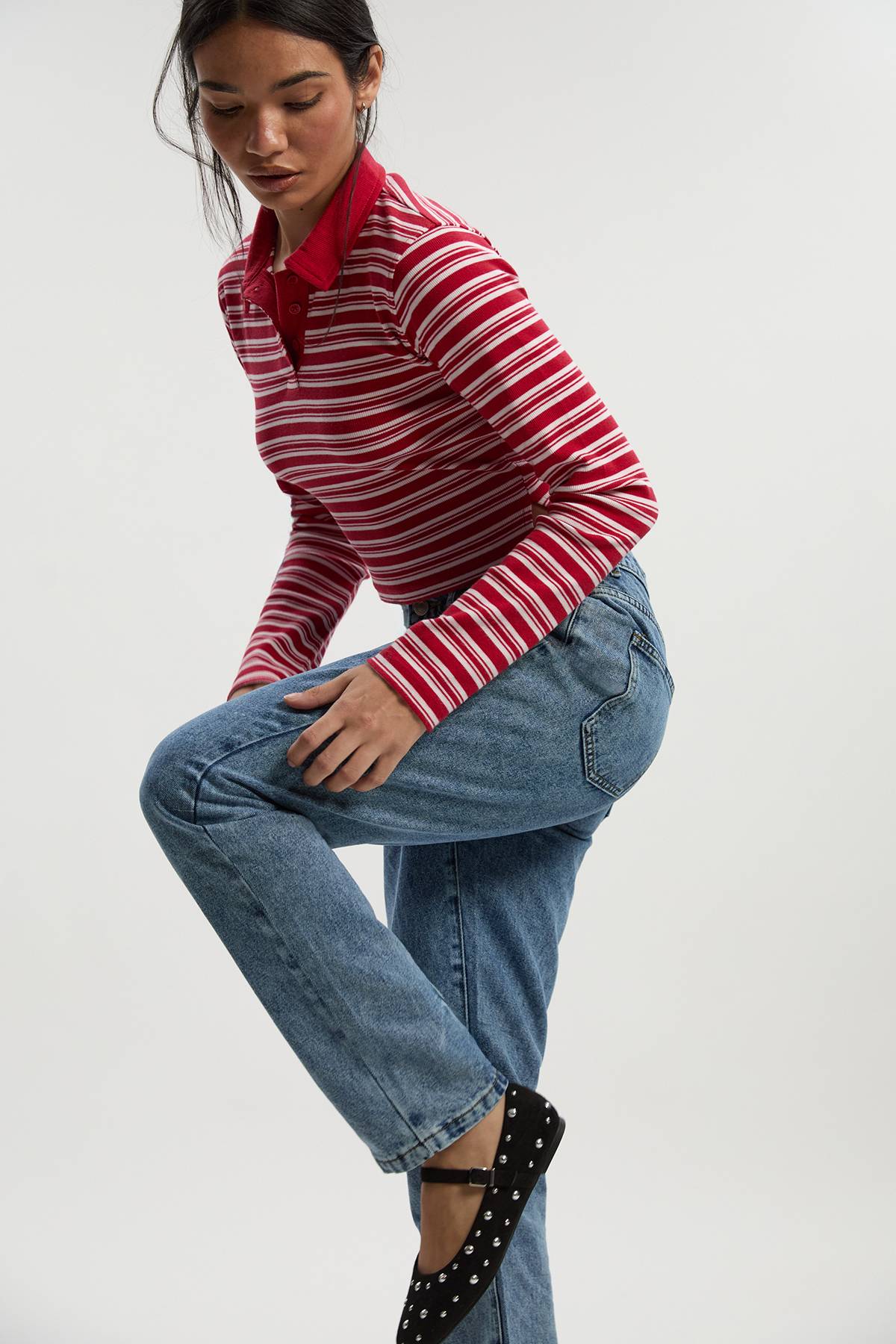 boohoo Boohoo Basics Jeans Mom Slim Fit Taille Haute