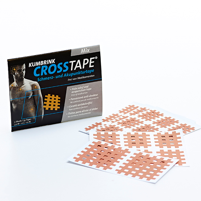 CROSSTAPE Mix Schmerz- und Akupunkturtape<br>55 Stück, 20 x S/27 x M/6 x L/2 x XL