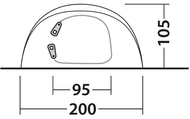 Outwell Nexion 3 Pop Up Wurfzelt für 3 Personen