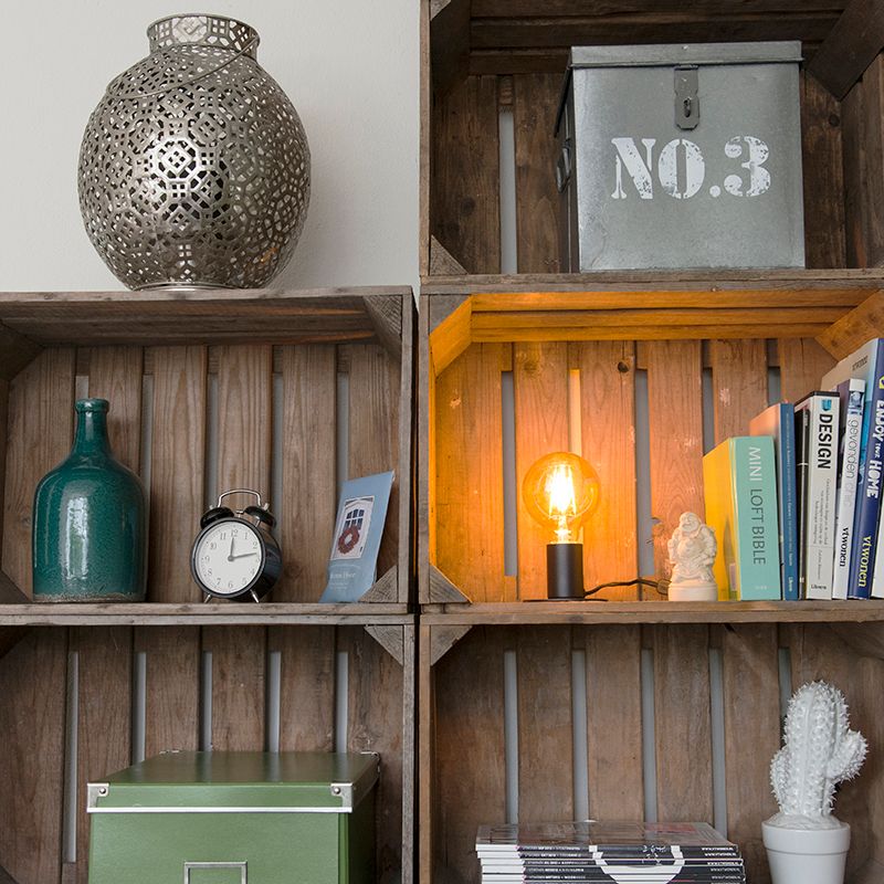Moderne tafellamp zwart - Facil