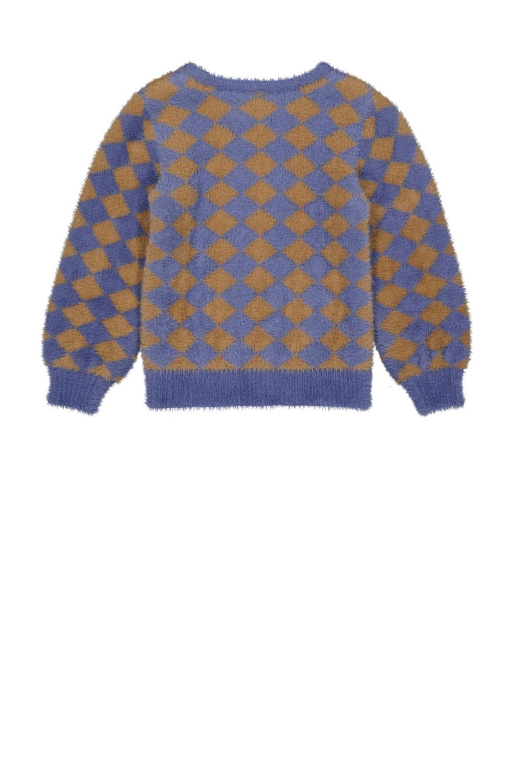 LEVV trui GIORGI met all over print blauw/bruin