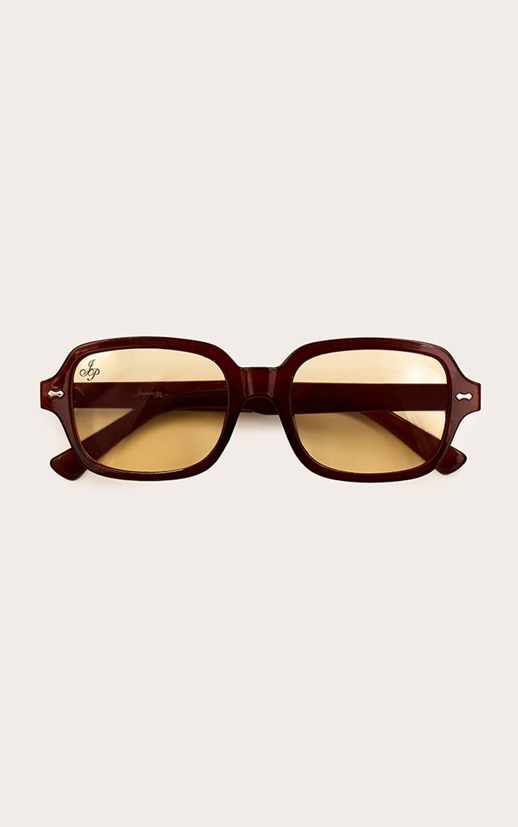 Orange Lunettes De Soleil Jeepers Peepers À Monture Carrée
