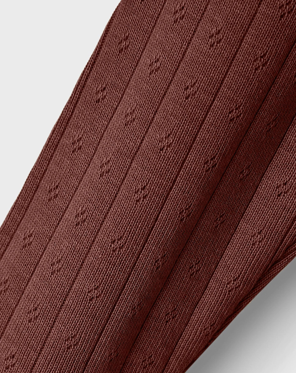 Rippstrick-Leggings NBFRACHEL in rum raisin