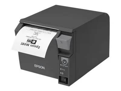 Epson TM T70II - Kvitteringsprinter - termisk linje - Rulle (8 cm) - 180 dpi - op til 250 mm/sek. - USB 2.0, seriel - skærer - mørkegrå