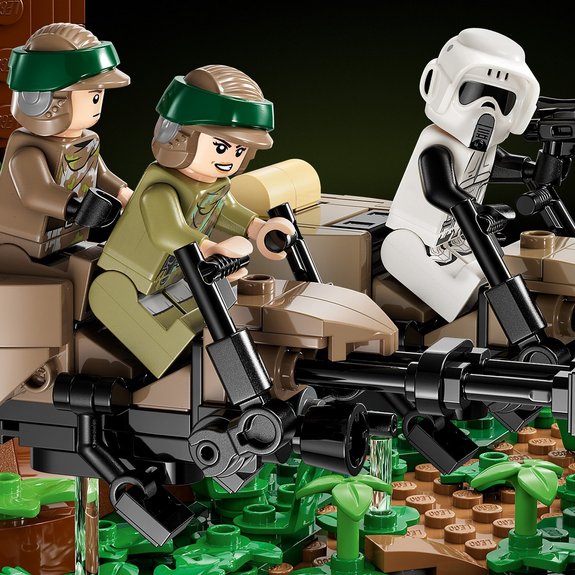 Diorama course poursuite en speeder sur Endor Lego Star Wars 75353