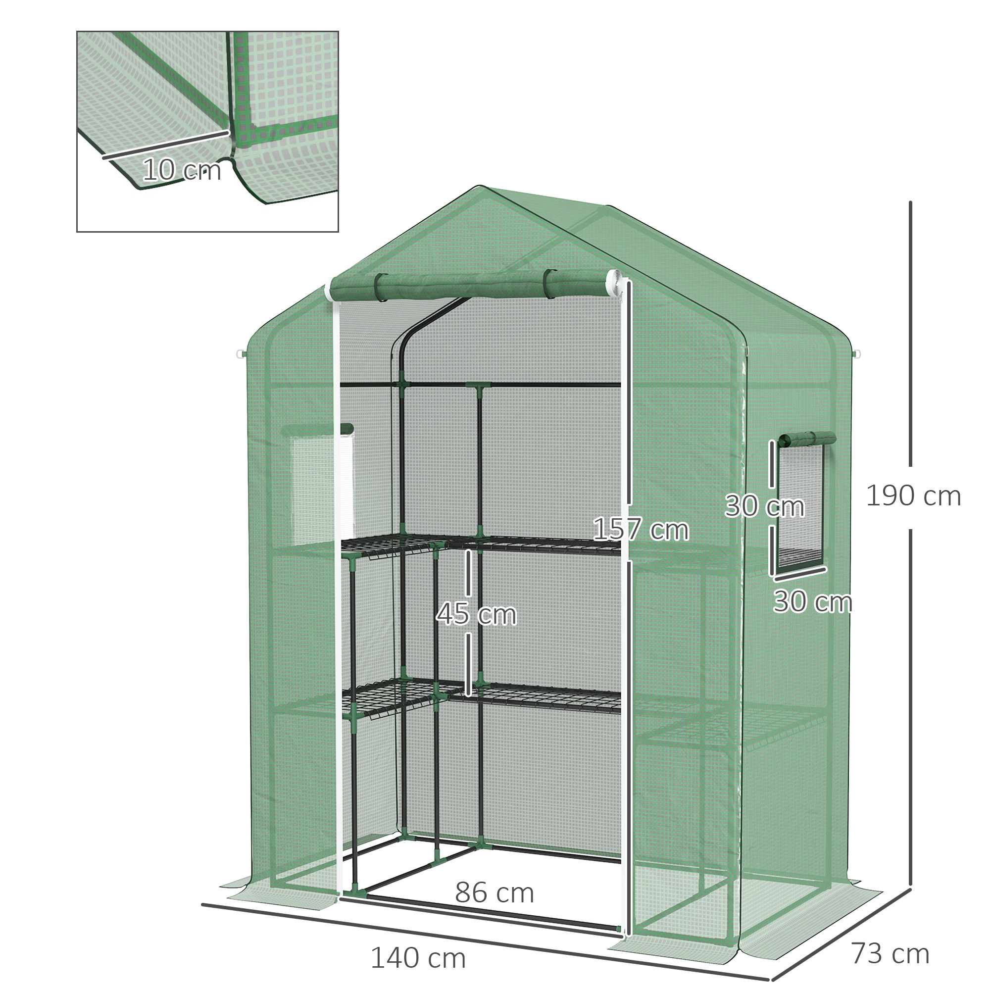 Estufa Outsunny para Jardim