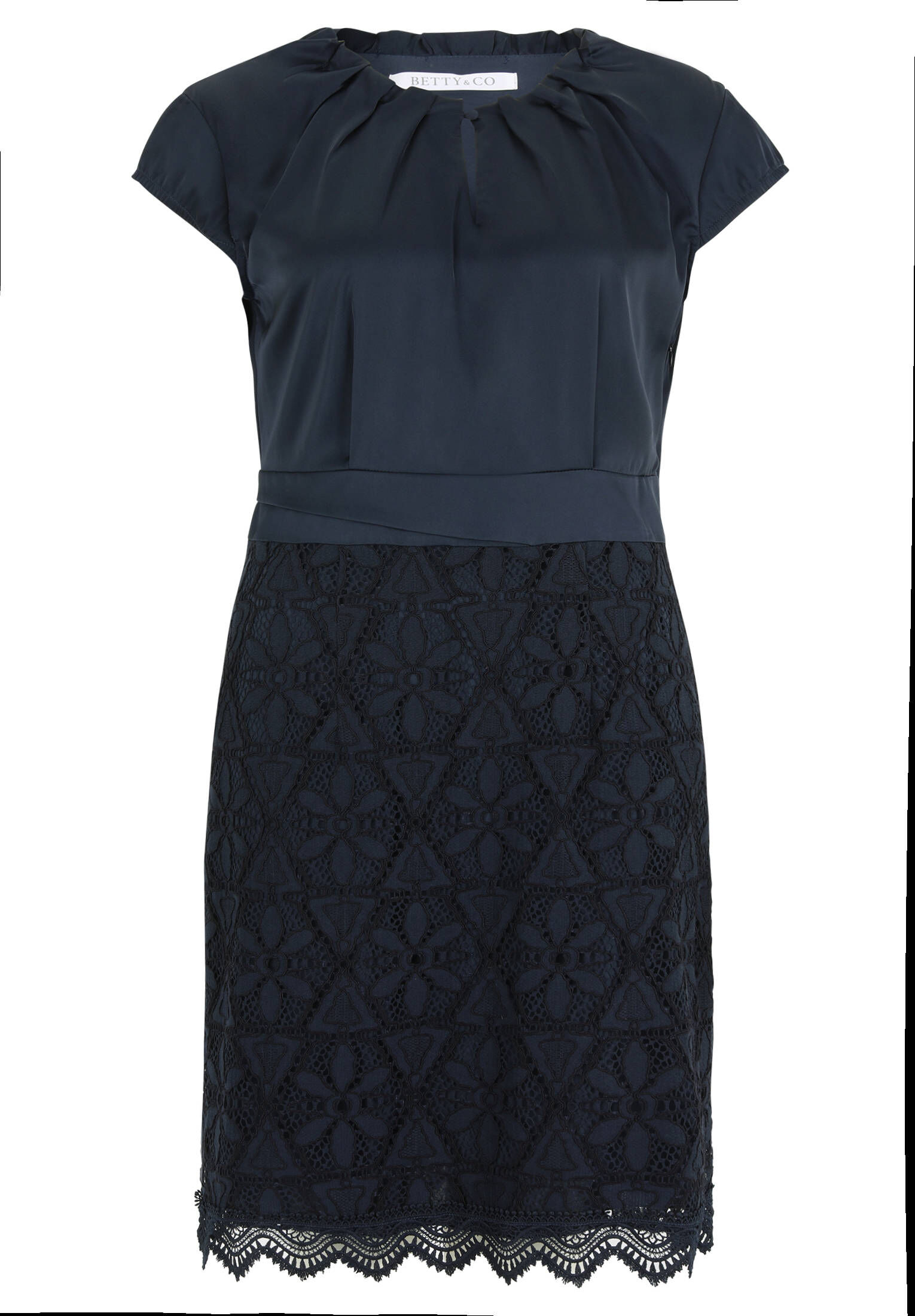 Betty & Co| Damen Spitzenkleid unifarben