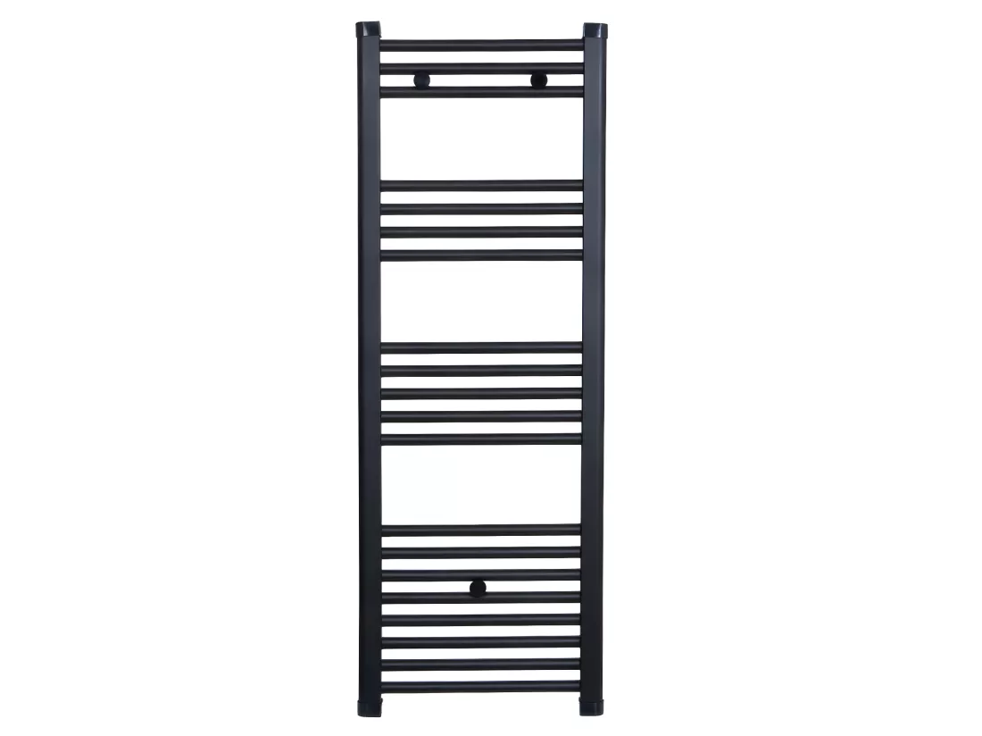Radiateur sèche-serviettes eau chaude CODA 120 x 50 cm noir mat